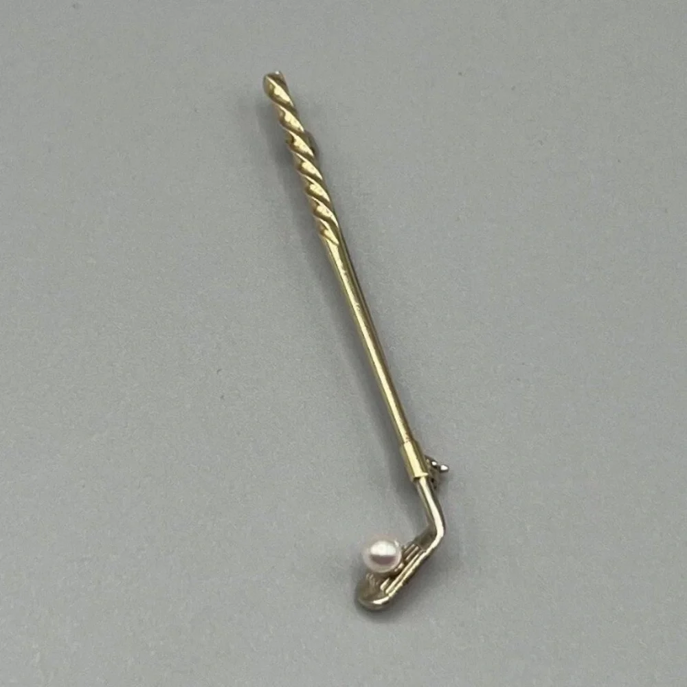 Krementz Gold Filled Gold Club with Cultured Pearl